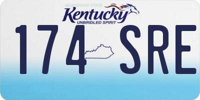 KY license plate 174SRE