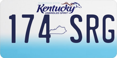 KY license plate 174SRG