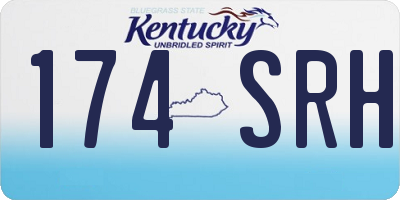 KY license plate 174SRH