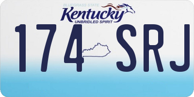 KY license plate 174SRJ