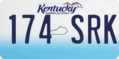 KY license plate 174SRK
