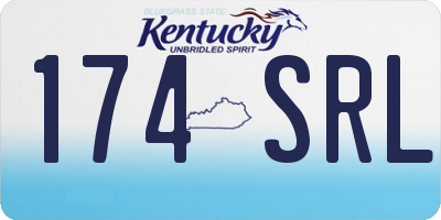 KY license plate 174SRL