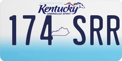 KY license plate 174SRR