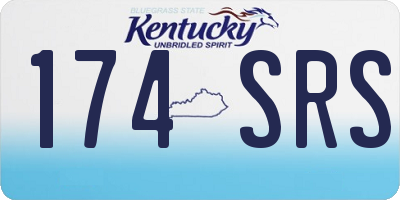 KY license plate 174SRS