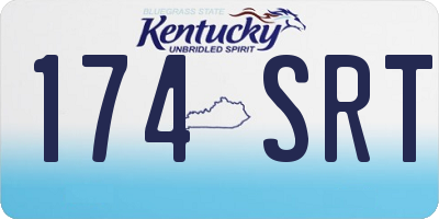 KY license plate 174SRT