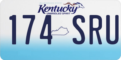 KY license plate 174SRU
