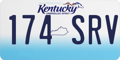 KY license plate 174SRV