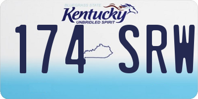KY license plate 174SRW