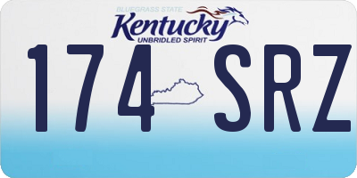 KY license plate 174SRZ