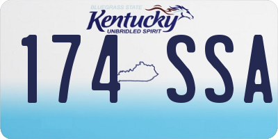 KY license plate 174SSA