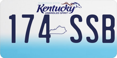 KY license plate 174SSB