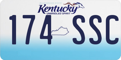 KY license plate 174SSC