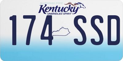 KY license plate 174SSD