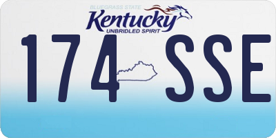 KY license plate 174SSE