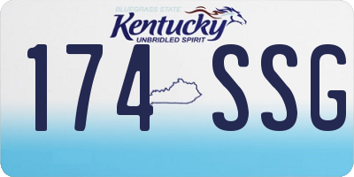 KY license plate 174SSG