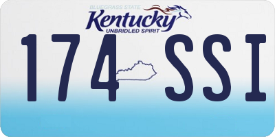 KY license plate 174SSI