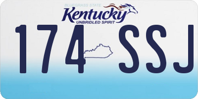 KY license plate 174SSJ