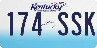 KY license plate 174SSK