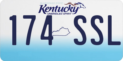 KY license plate 174SSL