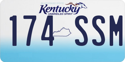 KY license plate 174SSM