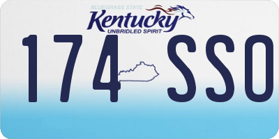 KY license plate 174SSO