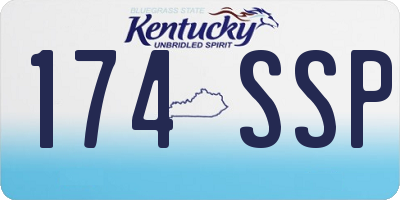 KY license plate 174SSP
