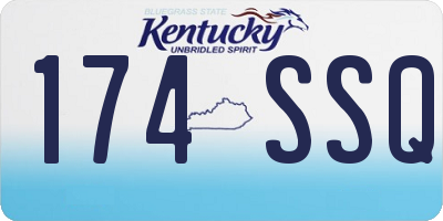 KY license plate 174SSQ