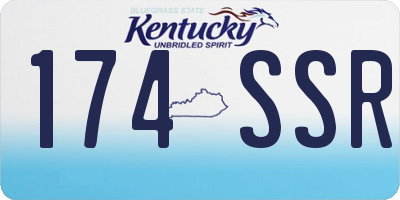KY license plate 174SSR