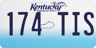 KY license plate 174TIS