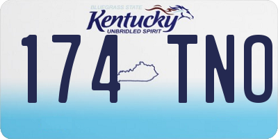 KY license plate 174TNO