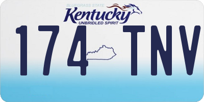 KY license plate 174TNV