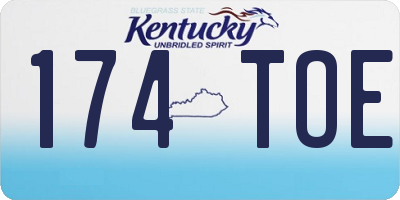 KY license plate 174TOE