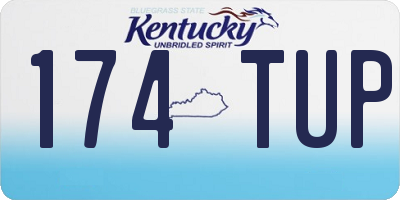KY license plate 174TUP