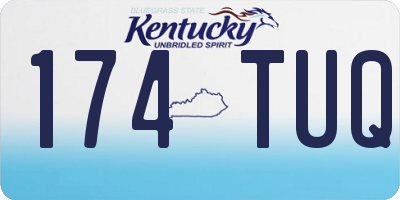 KY license plate 174TUQ