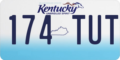 KY license plate 174TUT