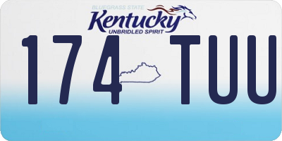 KY license plate 174TUU