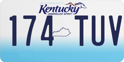 KY license plate 174TUV