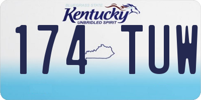 KY license plate 174TUW