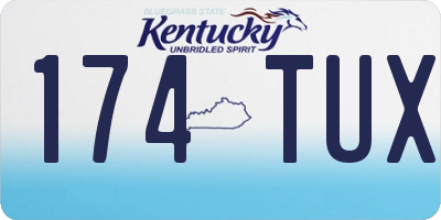KY license plate 174TUX
