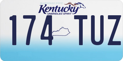 KY license plate 174TUZ