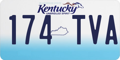KY license plate 174TVA