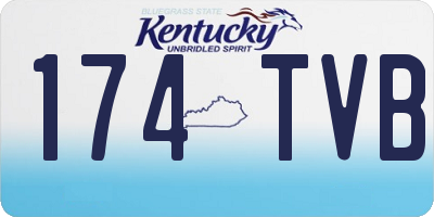 KY license plate 174TVB