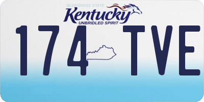 KY license plate 174TVE