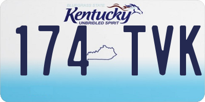 KY license plate 174TVK