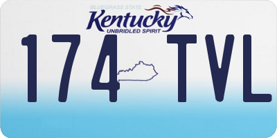 KY license plate 174TVL