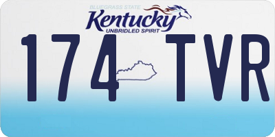 KY license plate 174TVR