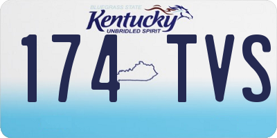 KY license plate 174TVS