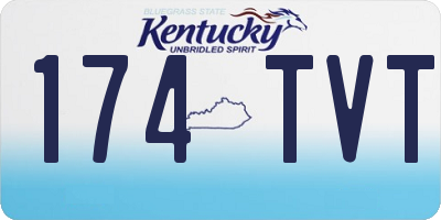KY license plate 174TVT