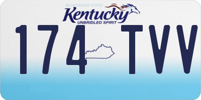 KY license plate 174TVV