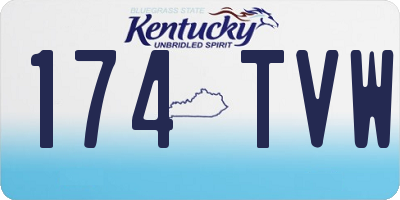 KY license plate 174TVW